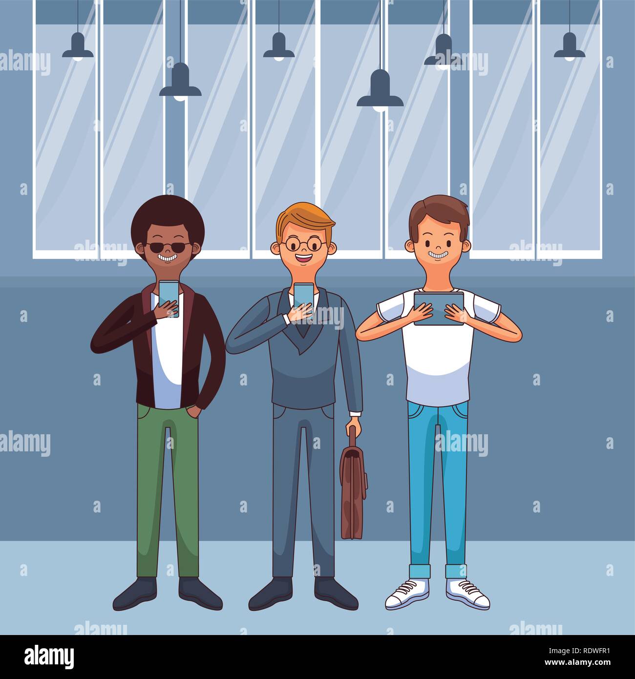 young men cartoon Stock Vector Image & Art - Alamy