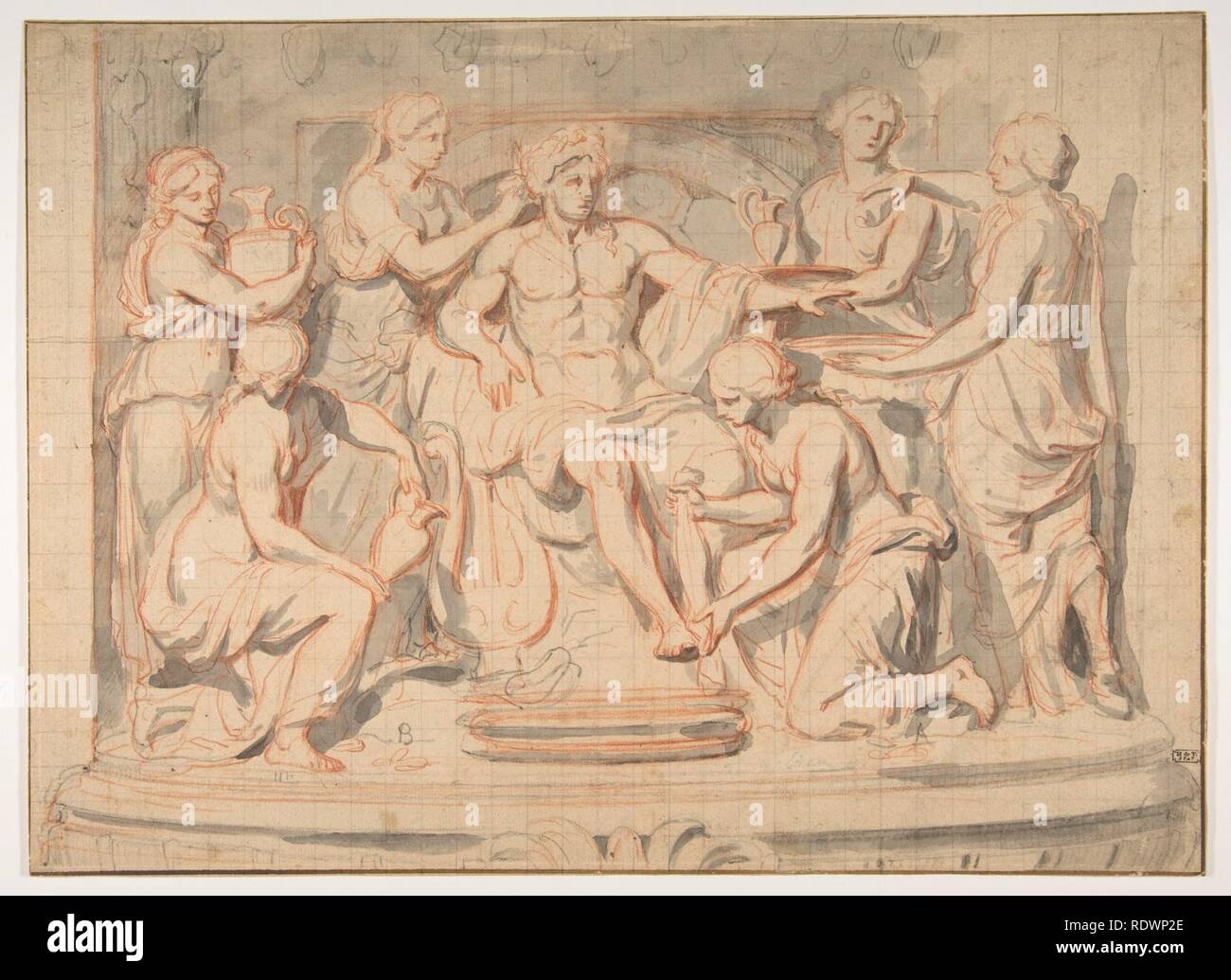 Apollo Nymph Apollo Bathing, Attended by the Nymphs of Thetis Stock Photo - Alamy