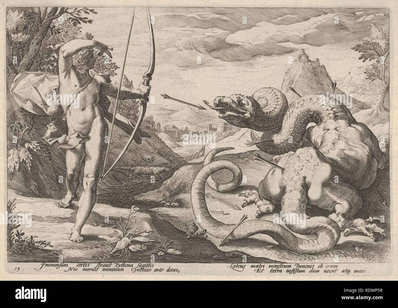 Apollo With Python Apollo Killing the Python Stock Photo - Alamy