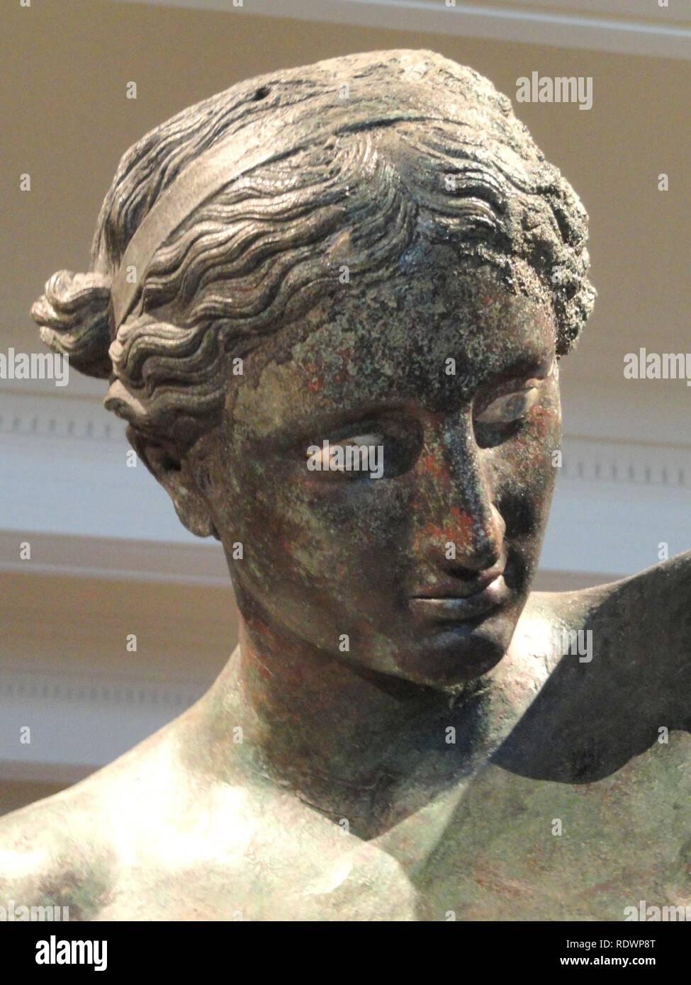 Apollo Sauroktonos attributed to Praxiteles - head - Cleveland Stock Photo