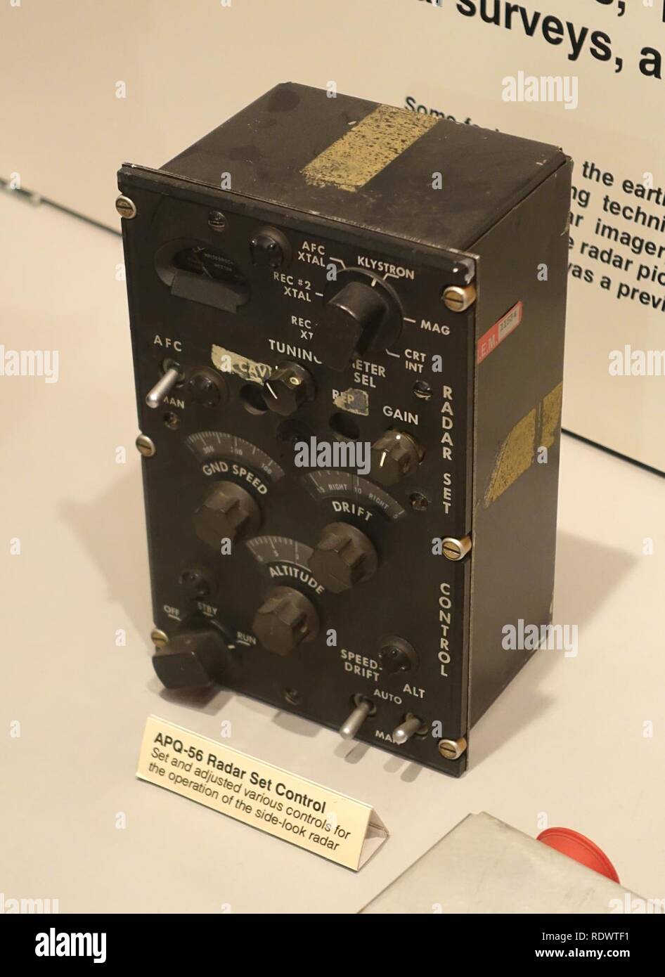 APQ-56 Radar Set Control - National Electronics Stock Photo - Alamy