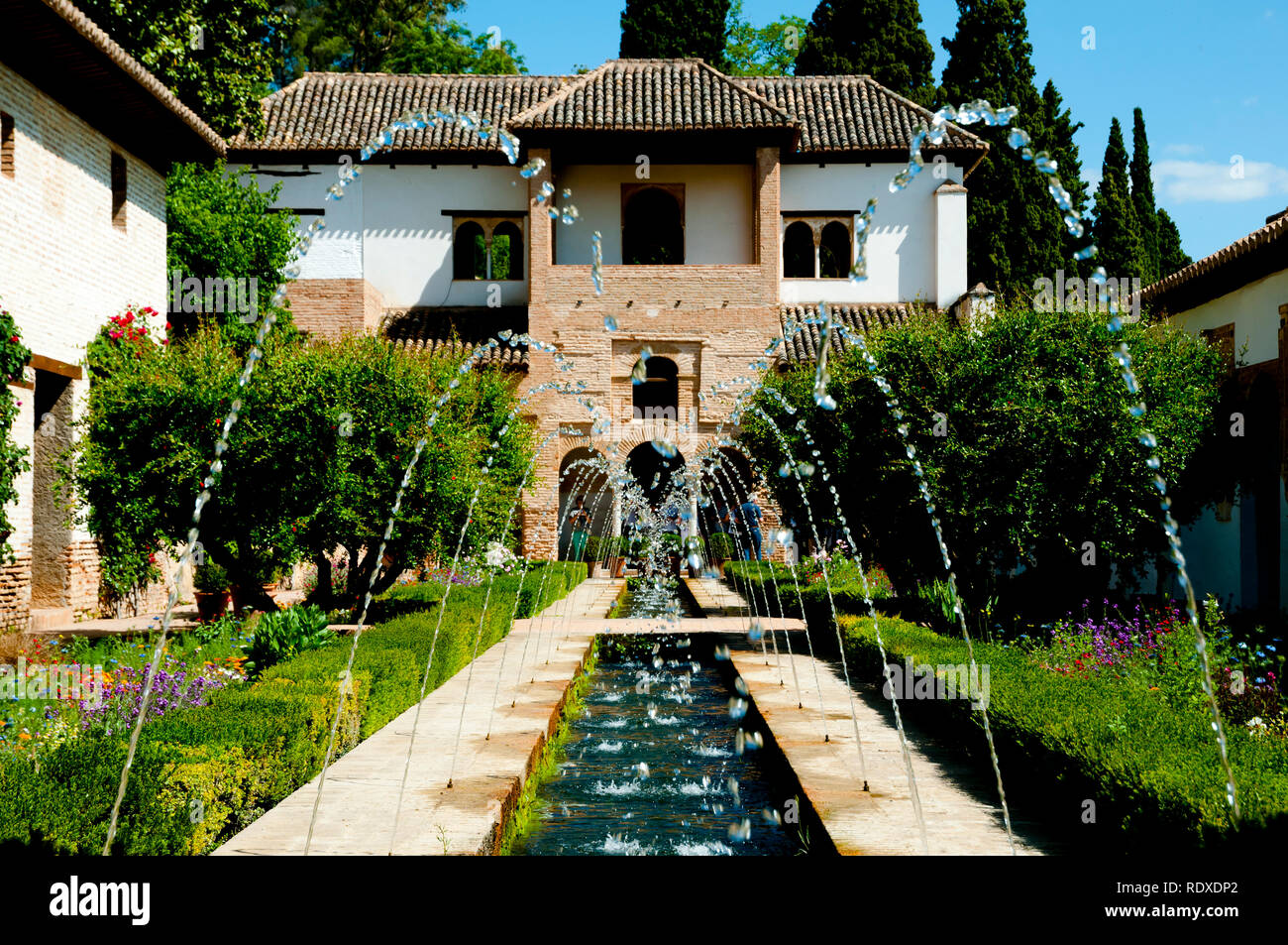 Garden of Generalife - Granada - Spain Stock Photo