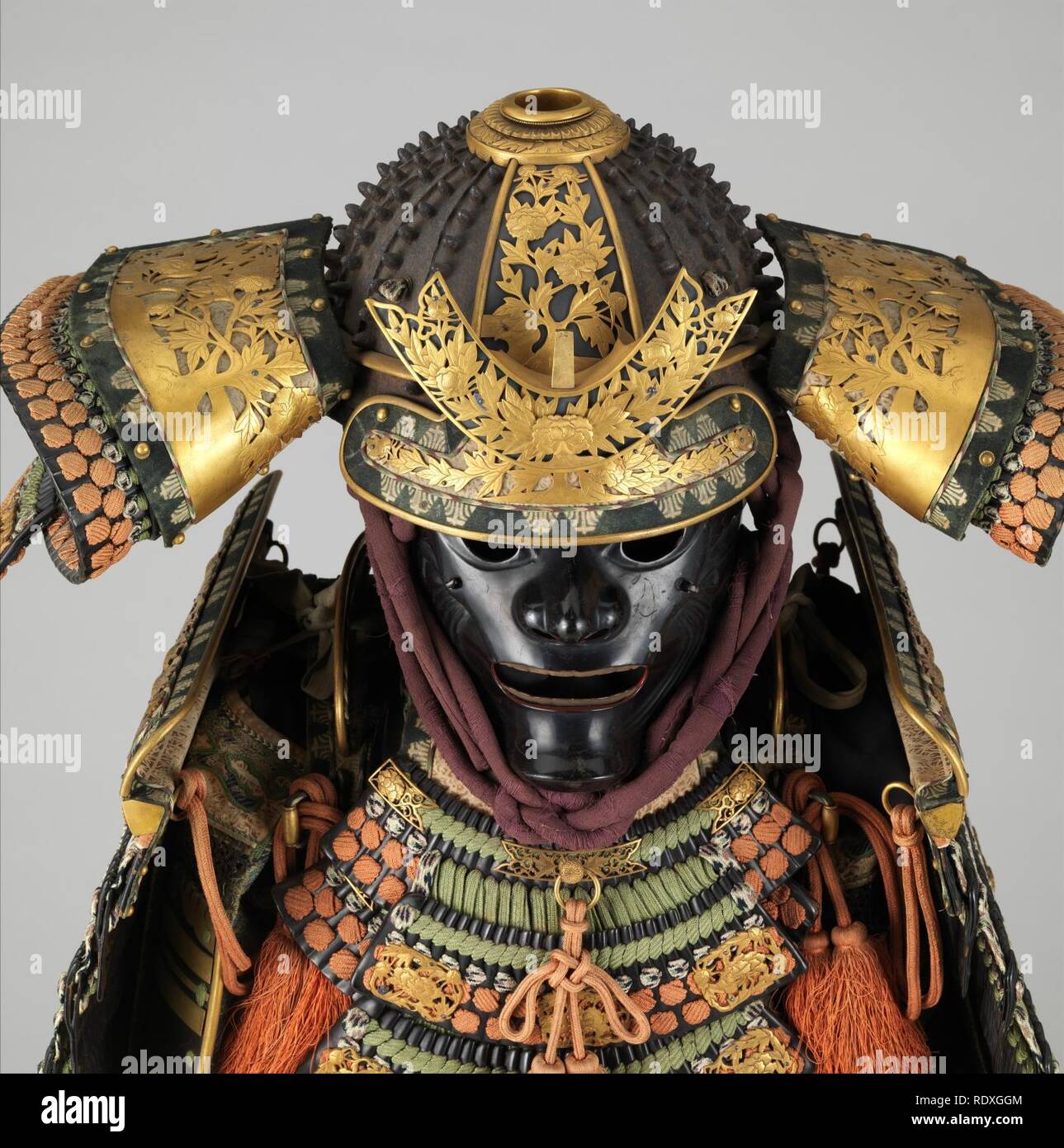 のぼり旗 織旗 古布 木綿 時代物 明治43年 天王宮 ボロ BORO ＃601 395 幟旗 幕末～明治頃？ 武者絵 家紋 矢尻付き違い矢紋 木綿