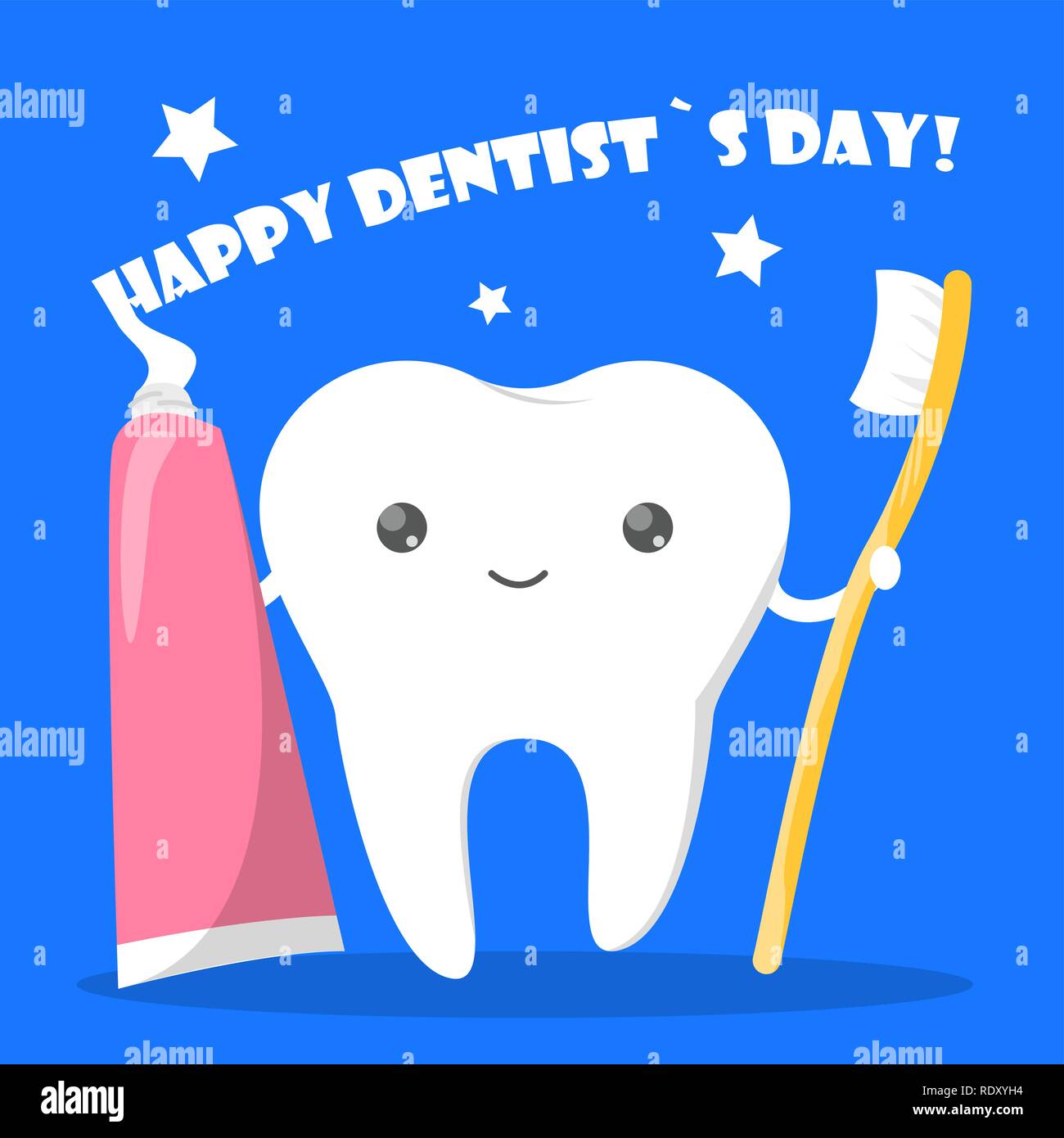 Happy dentist day holiday. Dental care and oral health awareness day