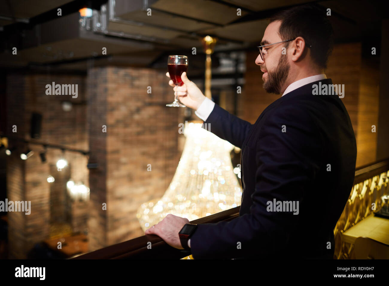 Man toasting Stock Photo