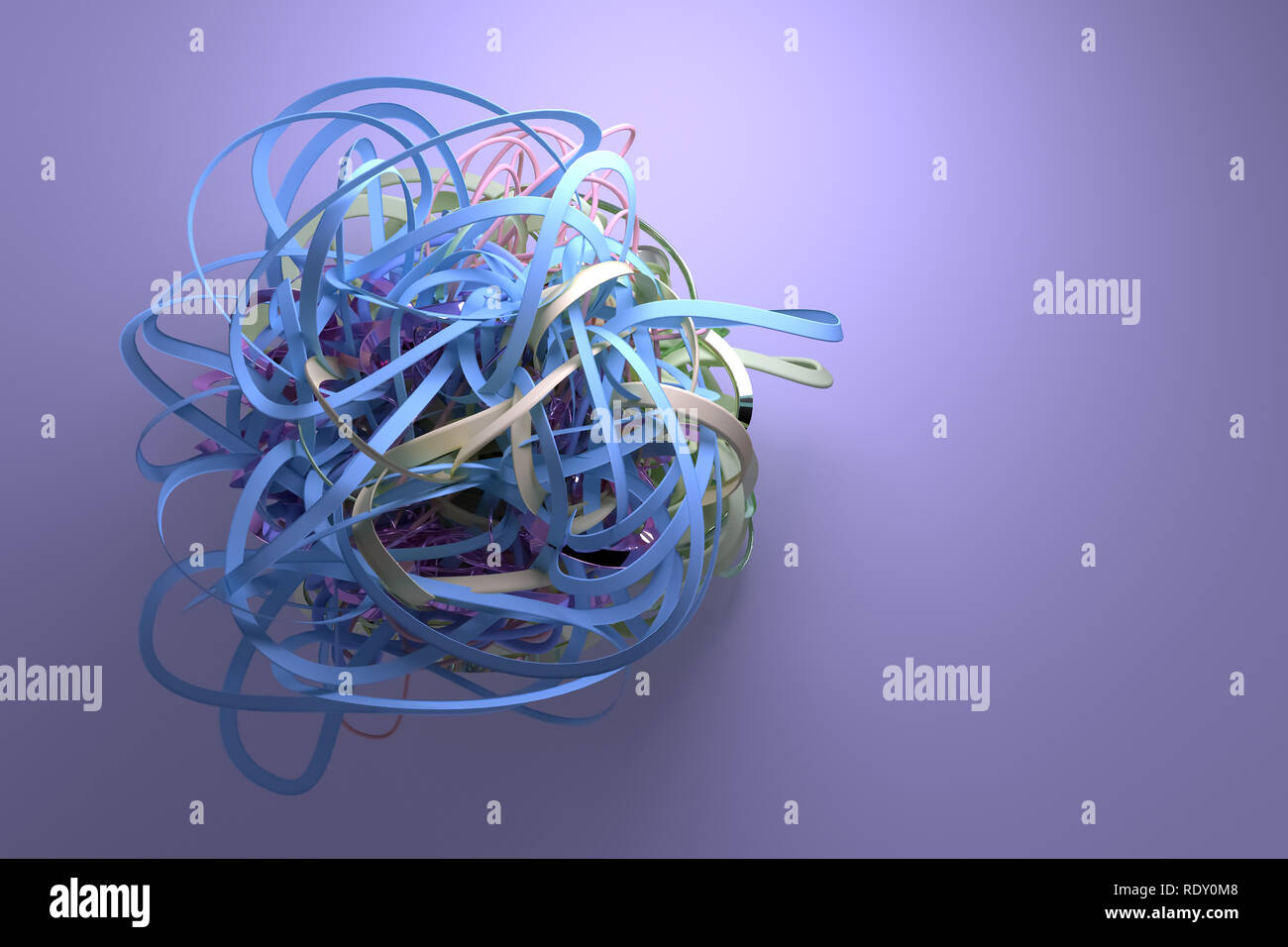 Messy String Map CGI composition, geometric, bunch of messy string. Decorative ...