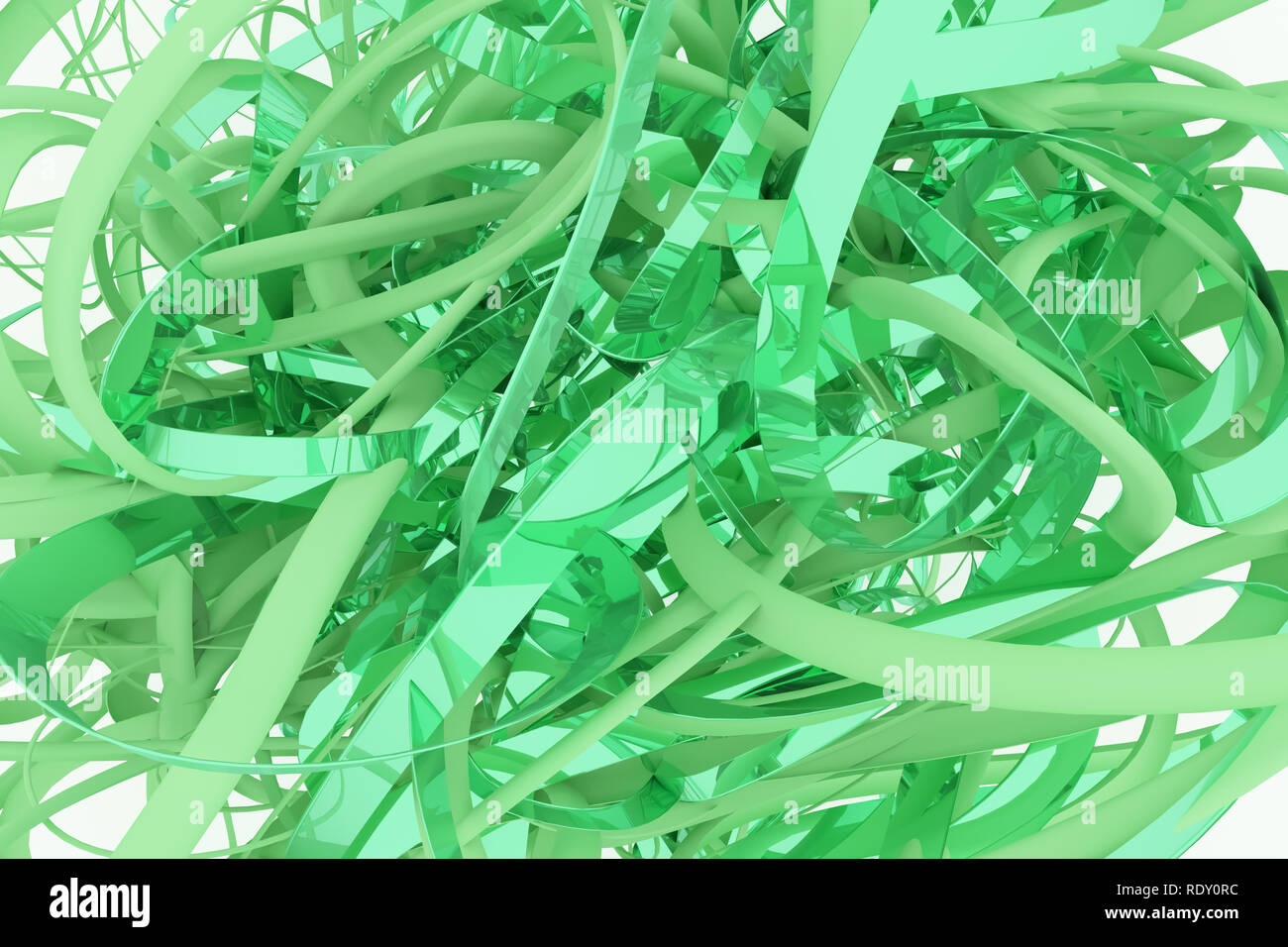 Messy String Map Colorful 3D rendering. Abstract geometric bunch of messy string, CGI ...