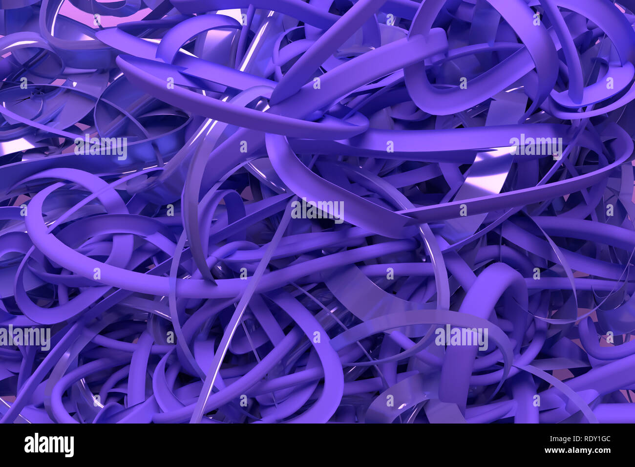 Colorful 3D rendering. Background abstract, bunch of messy string ...