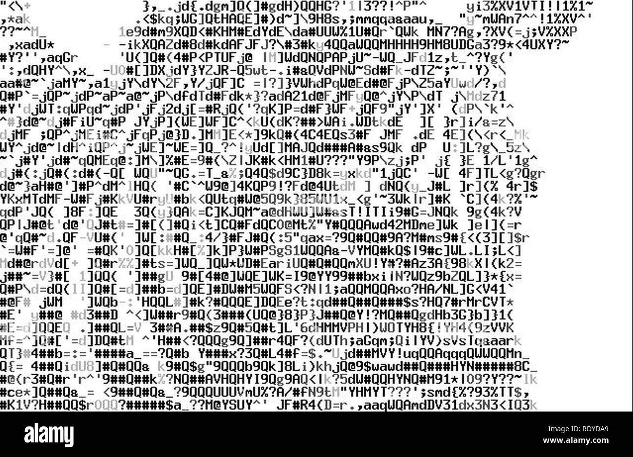 Ascii Art Zebra Stock Photo - Alamy