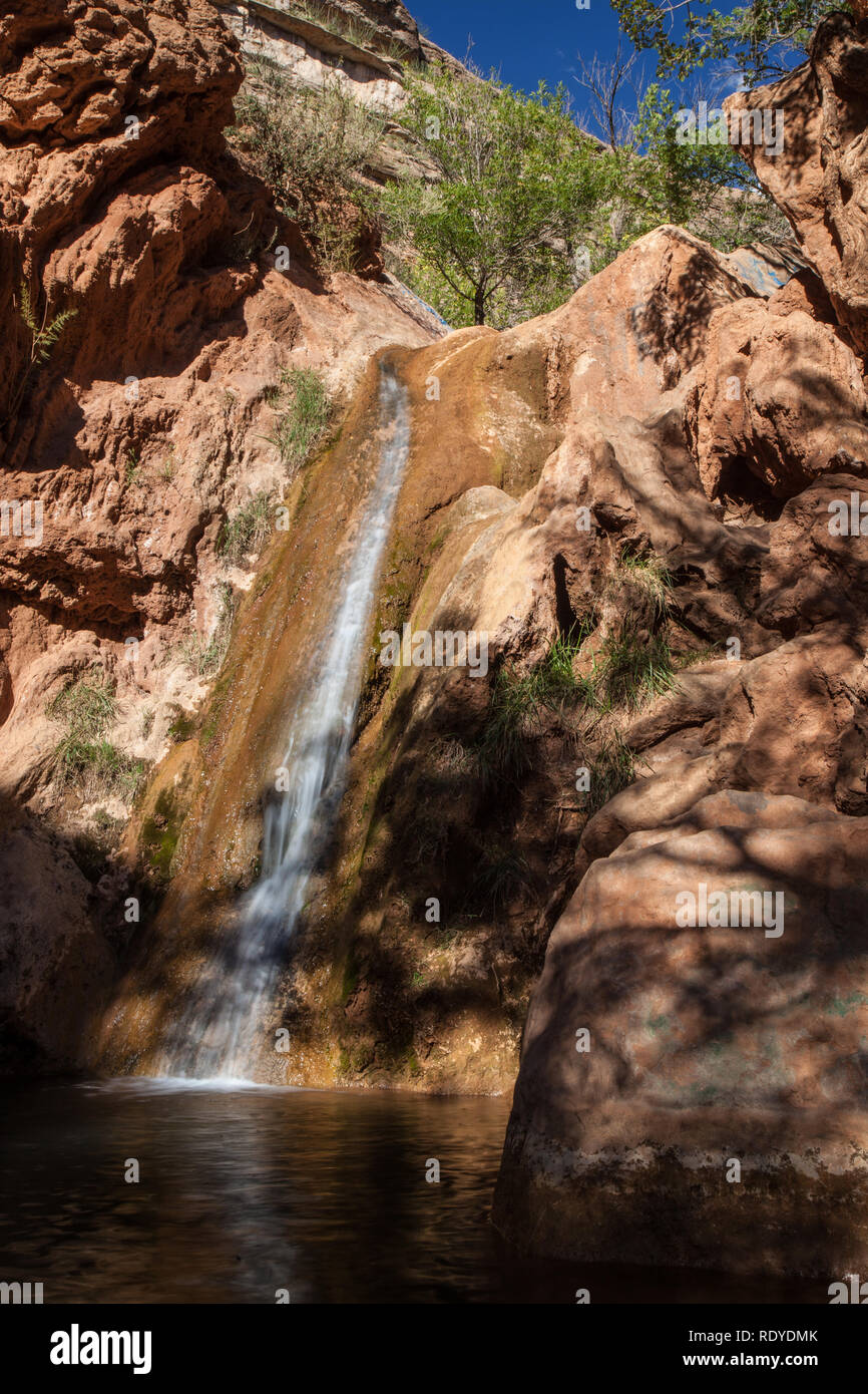 Waterfall in Fresnal Canyon, Lincoln National Forest, New Mexico Stock