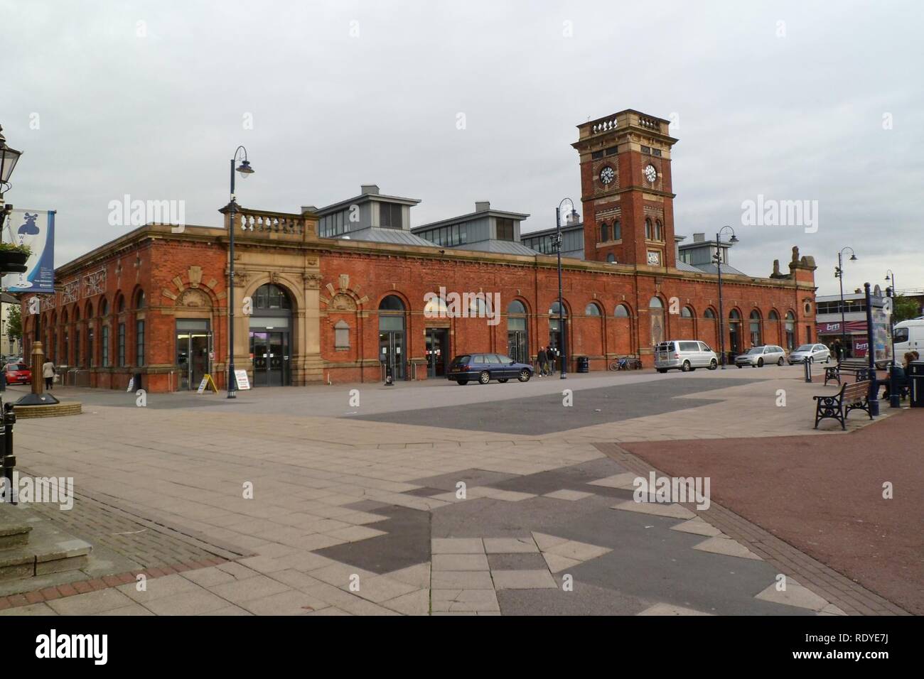 Ashton market hall in October 2011. Stock Photo