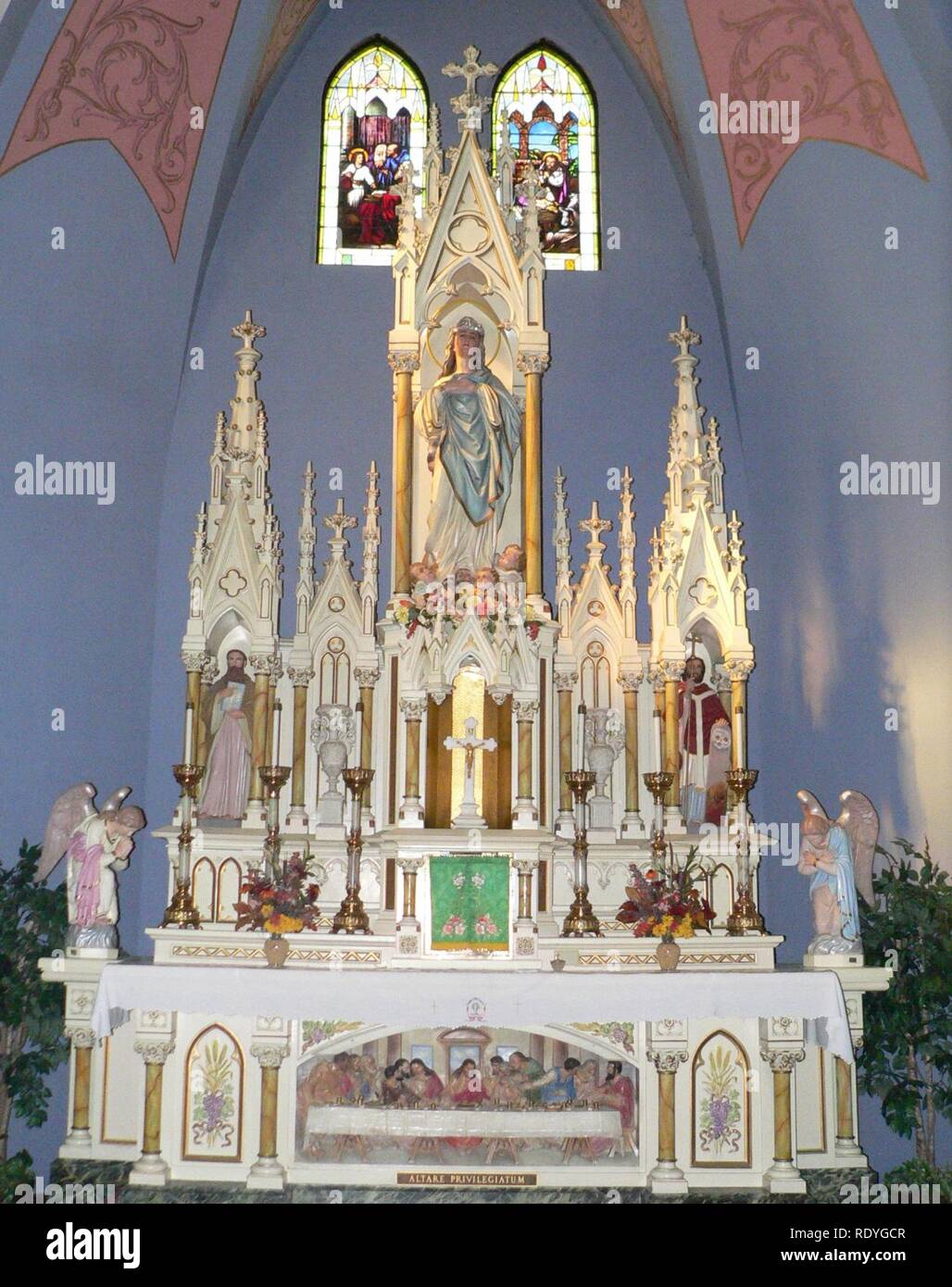 Assumption Church (Dwight, Nebraska) high altar 1 Stock Photo Alamy