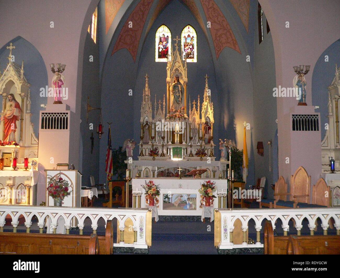 Assumption Church (Dwight, Nebraska) interior 2 Stock Photo Alamy