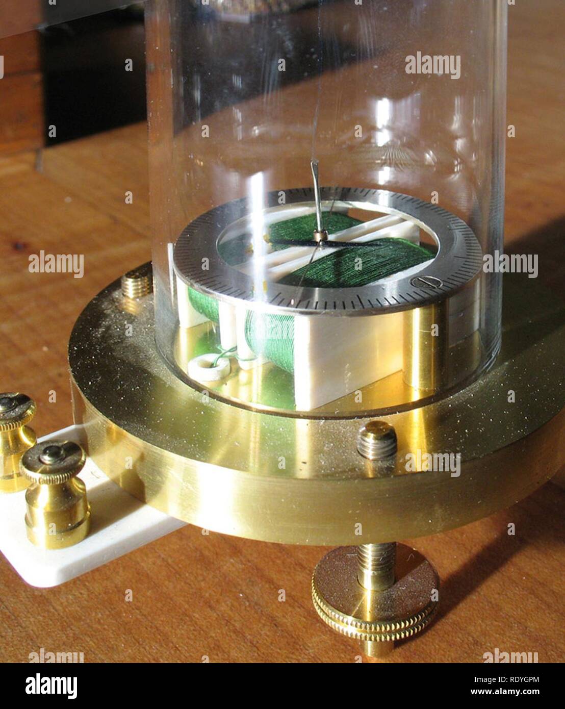 Astatic Galvanometer brass and ivory Stock Photo - Alamy