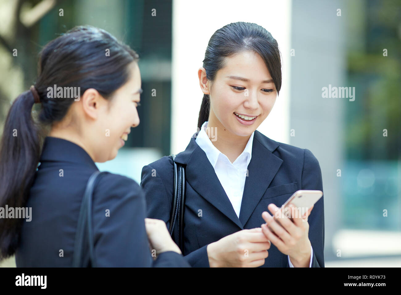 Young Japanese businesspeople Stock Photo