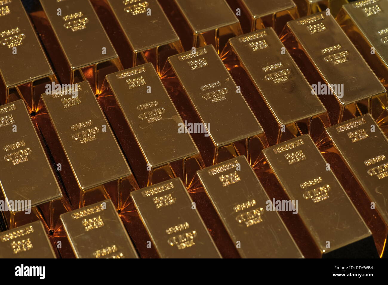 Gold Bullion Ingots Treassure Stock Photo Alamy