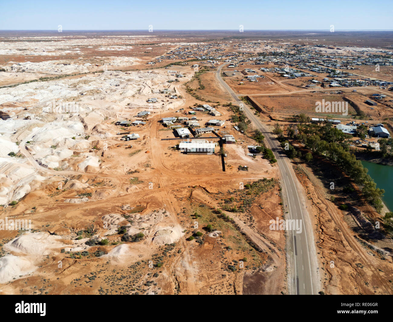Aerial of the Andamooka Opal Fields in South Australia Stock Photo Alamy