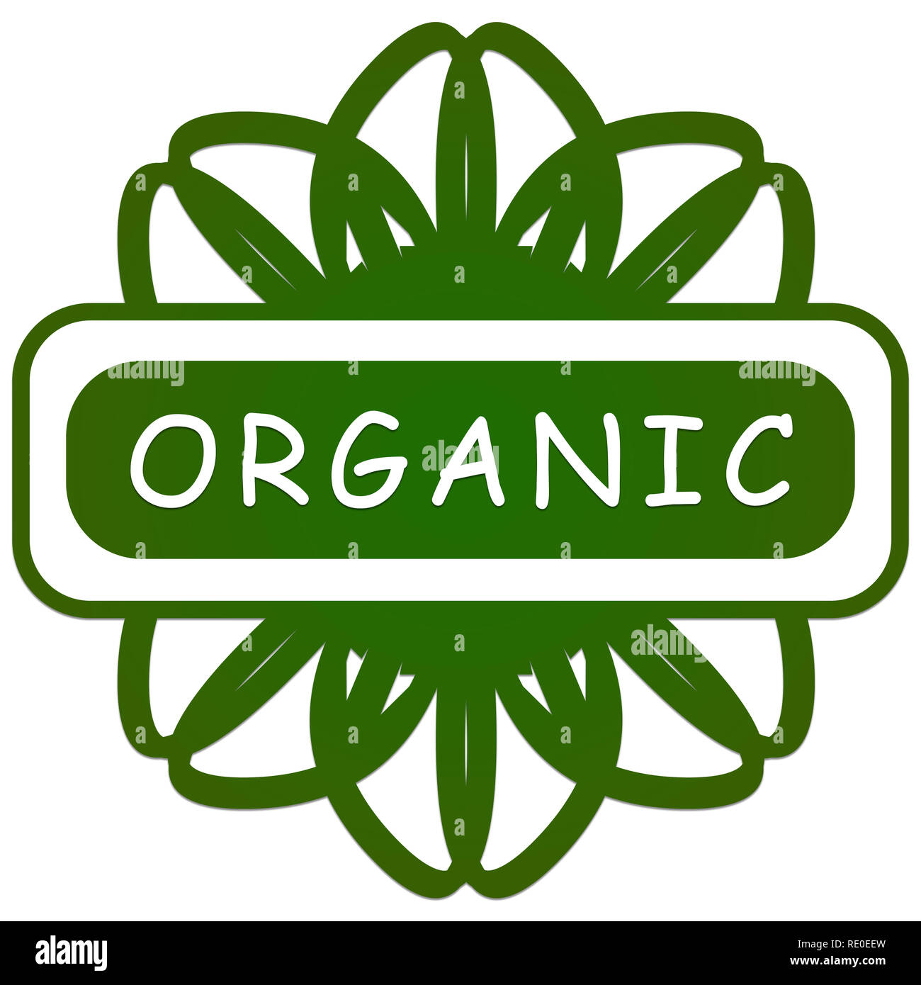 Organic or natural product logo, label on a white background Stock Photo