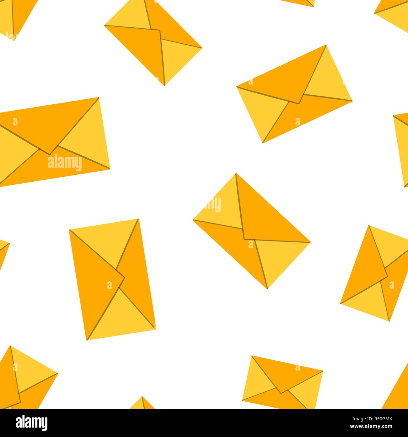 Mail envelope icon seamless pattern background. Email message vector ...