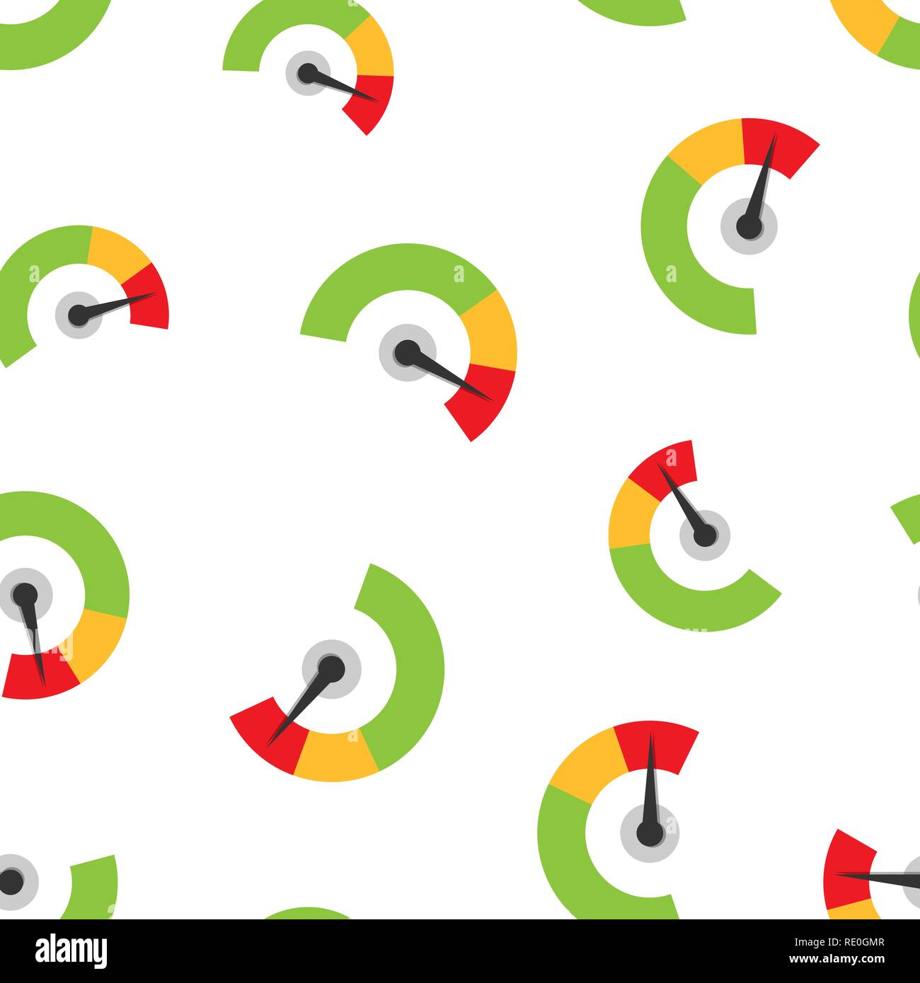 Meter dashboard icon seamless pattern background. Credit score