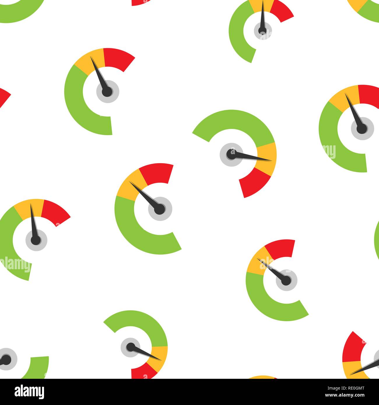 Meter dashboard icon seamless pattern background. Credit score