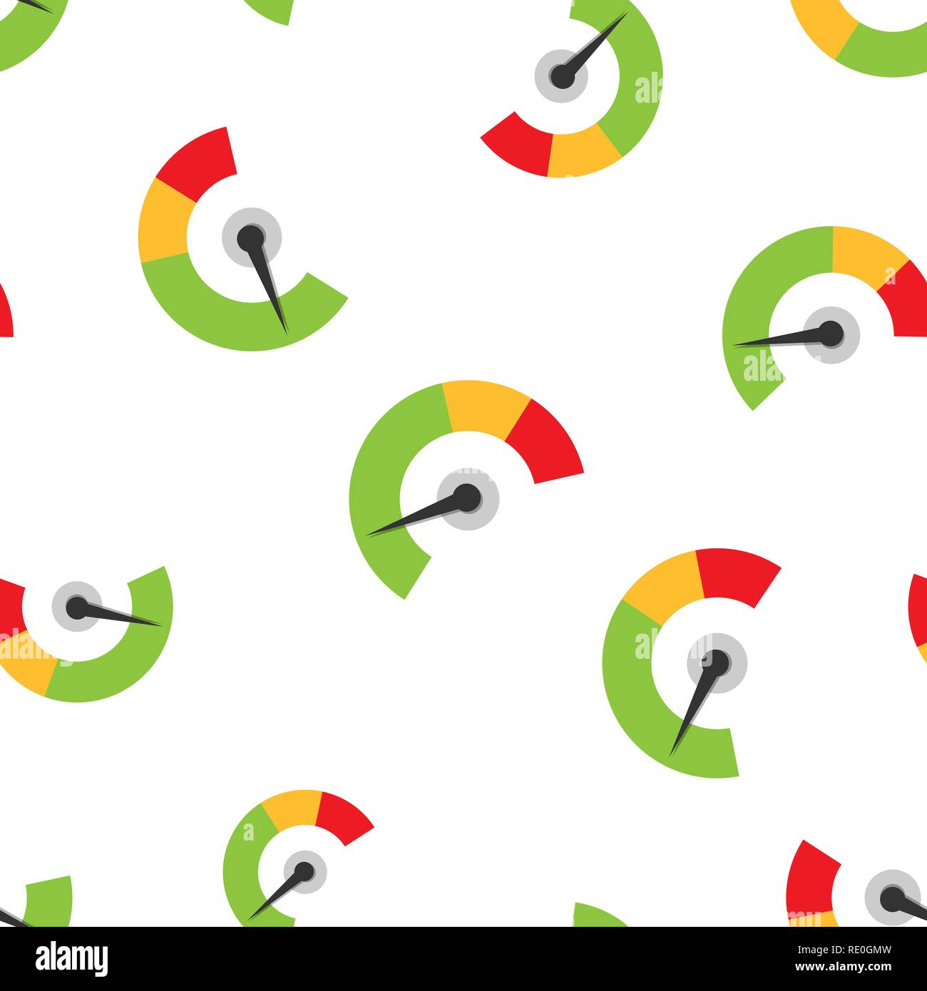 Meter dashboard icon seamless pattern background. Credit score