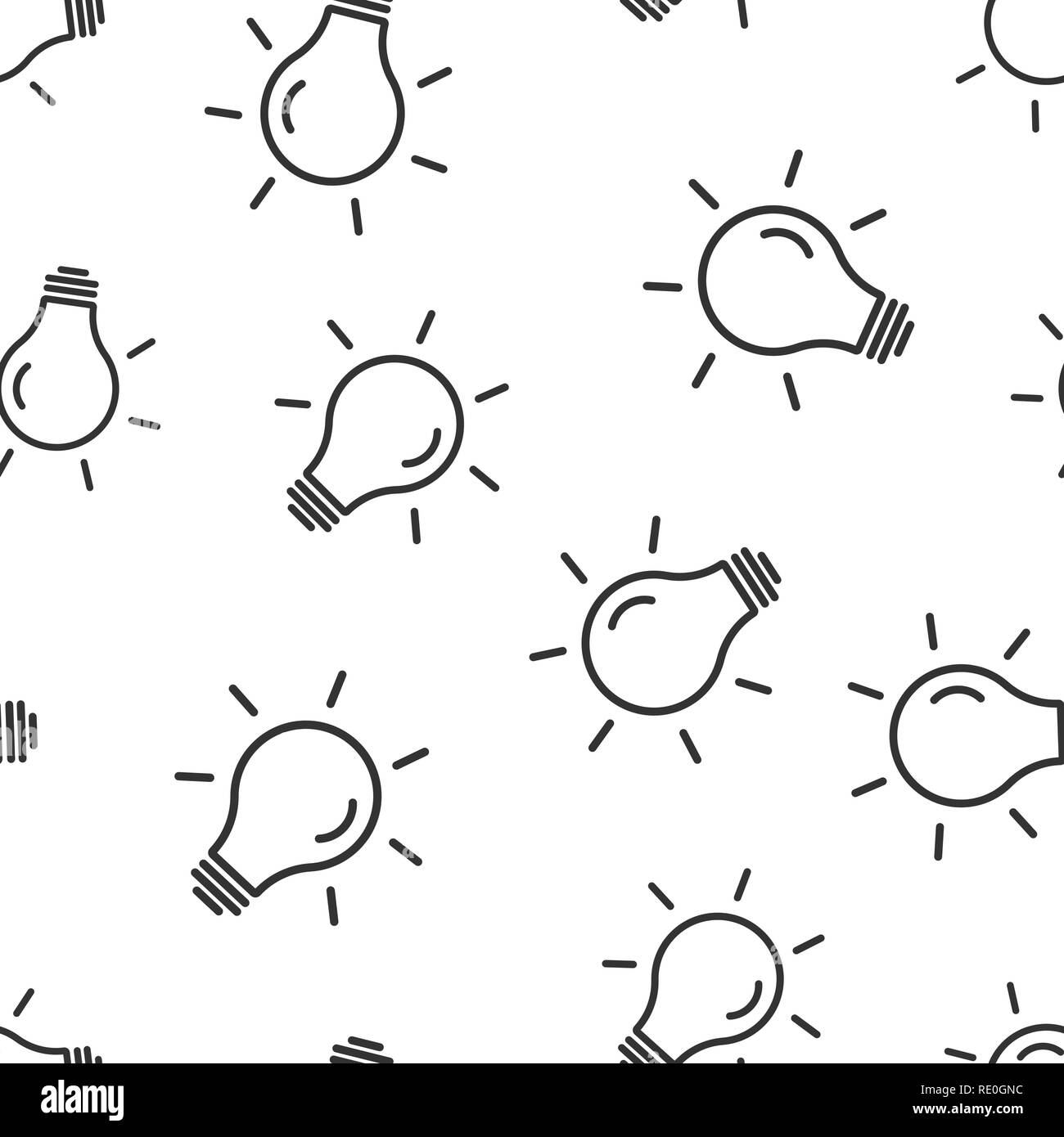 Light bulb icon seamless pattern background. Lightbulb vector ...