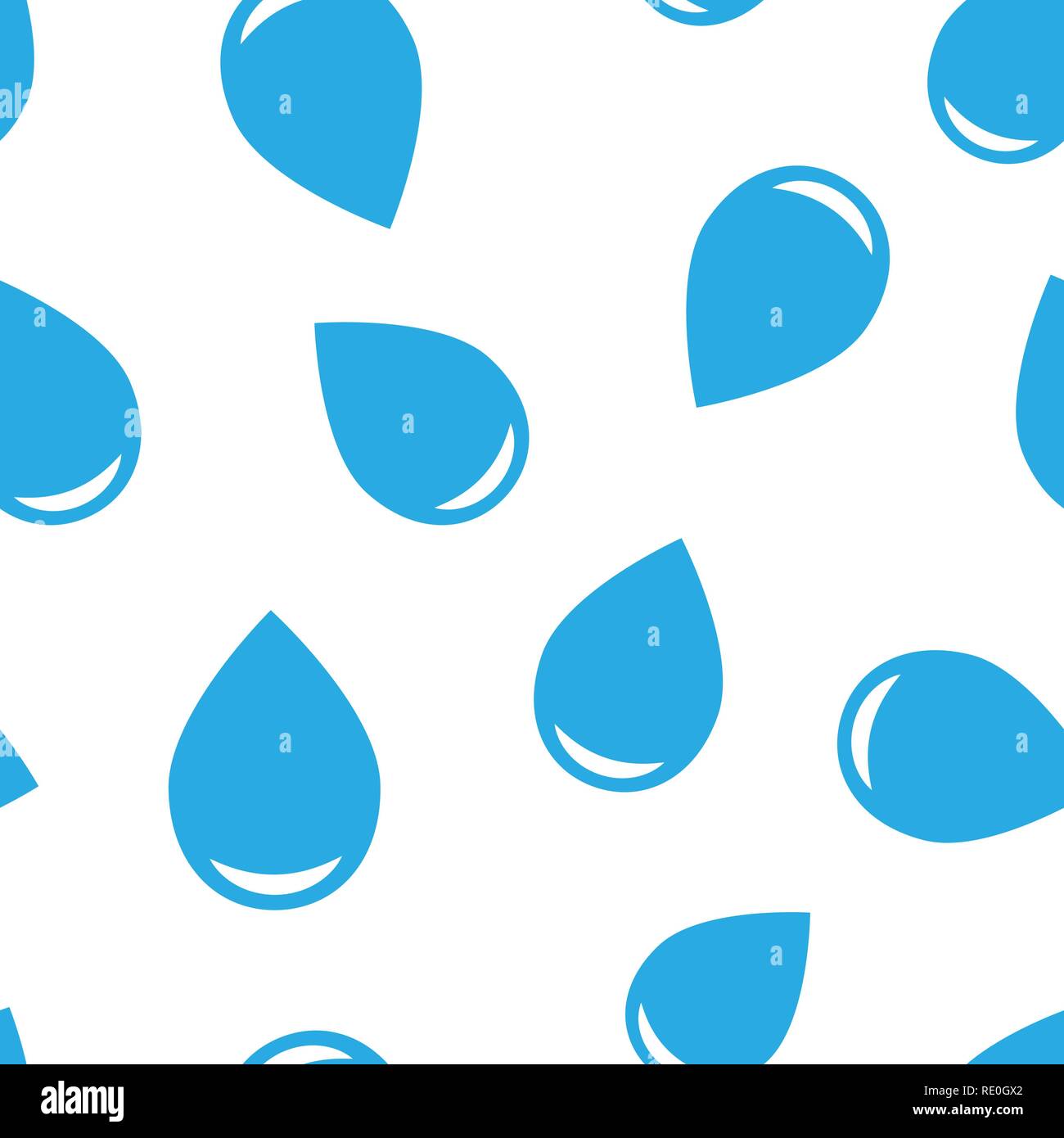 Water drop icon seamless pattern background. Raindrop vector ...
