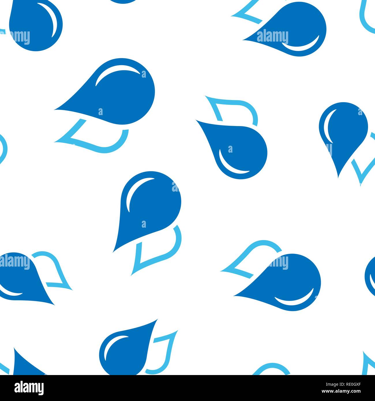 Water drop icon seamless pattern background. Raindrop vector ...