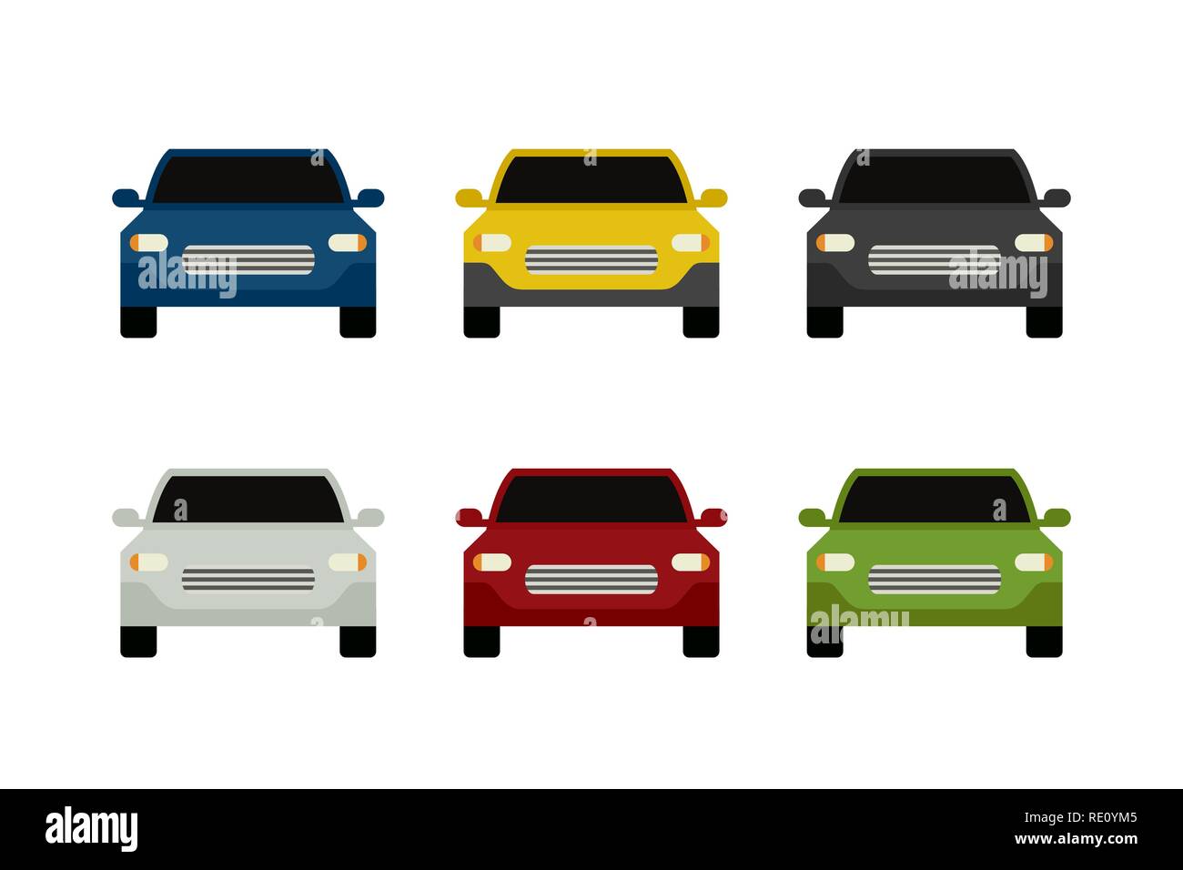 Car front view Stock Vector