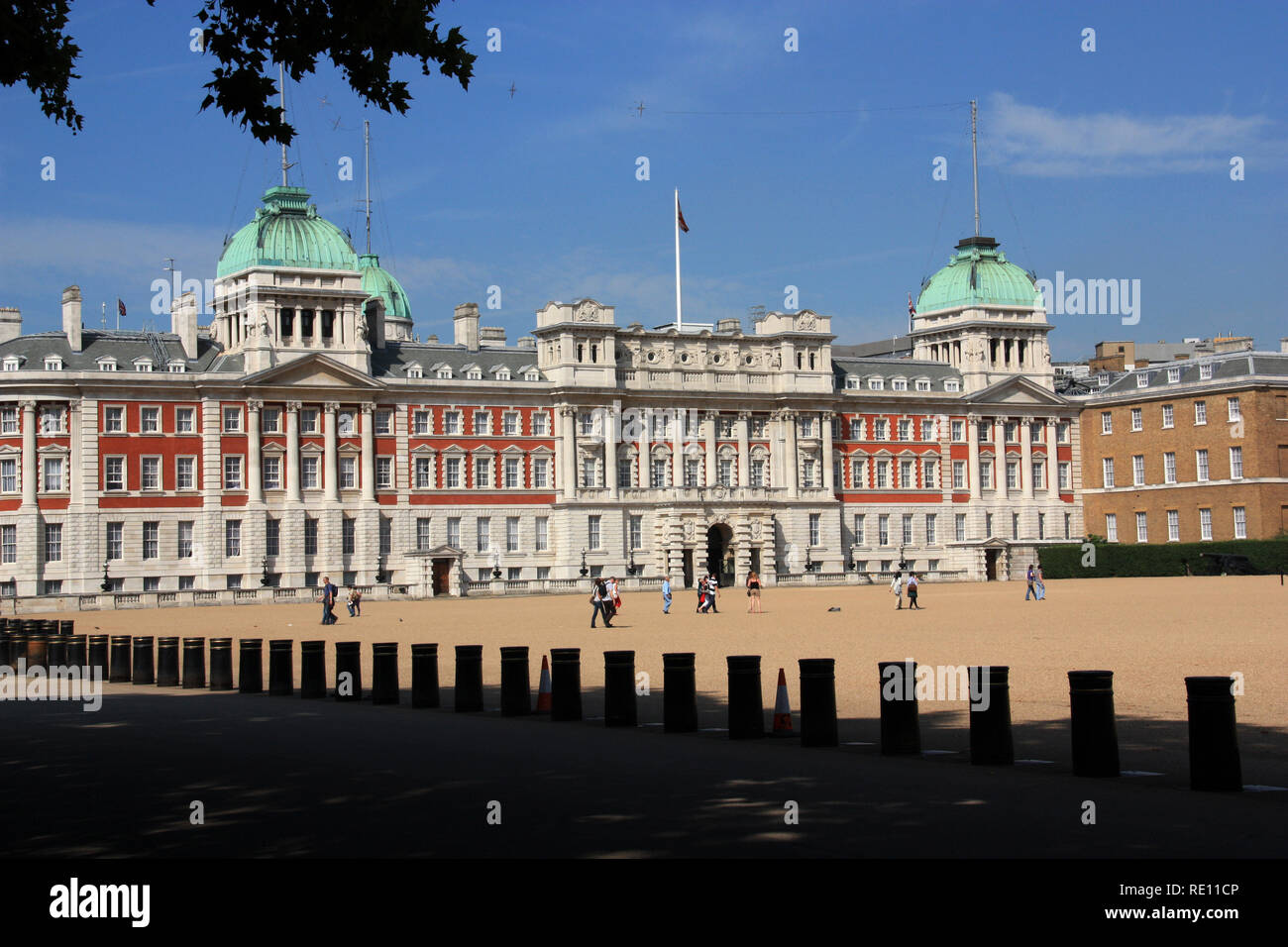 Admiralty Extension and mid-18th century Horse Guards viewed across Horse Guards Parade in London, United Kingdom Stock Photo