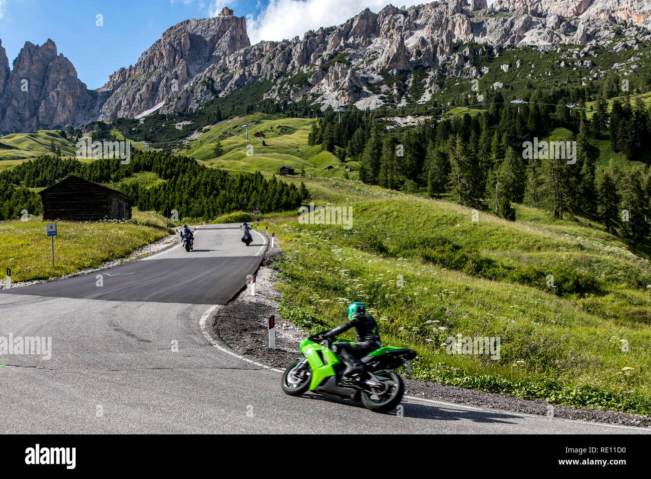 South Tyrol Trentino Italy Mountain Panorama At The Gardena Pass 