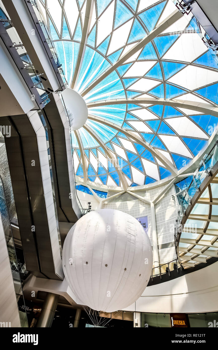 Johannesburg, South Africa November 09 2011 Interior of Glass Dome