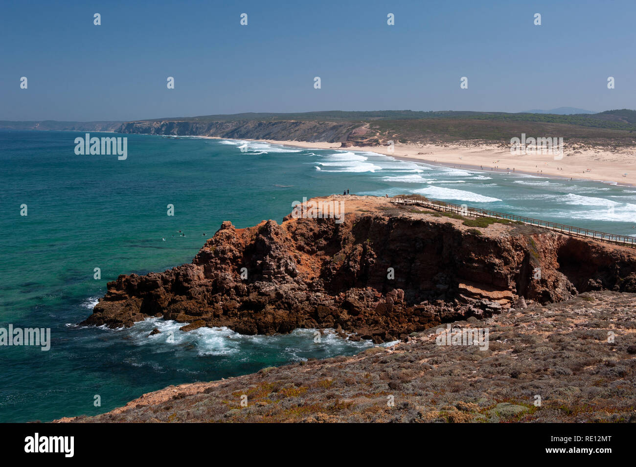 General view of Praia do Bordeira, Southwest Alentejo and Vicentine Coast Natural Park, Algarve, Portugal Stock Photo