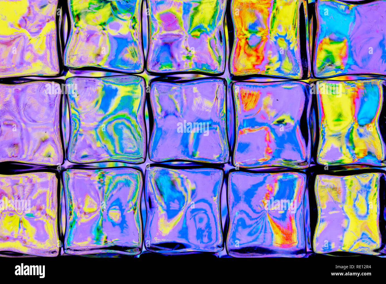 Colorful image distorted through square blocks Stock Photo