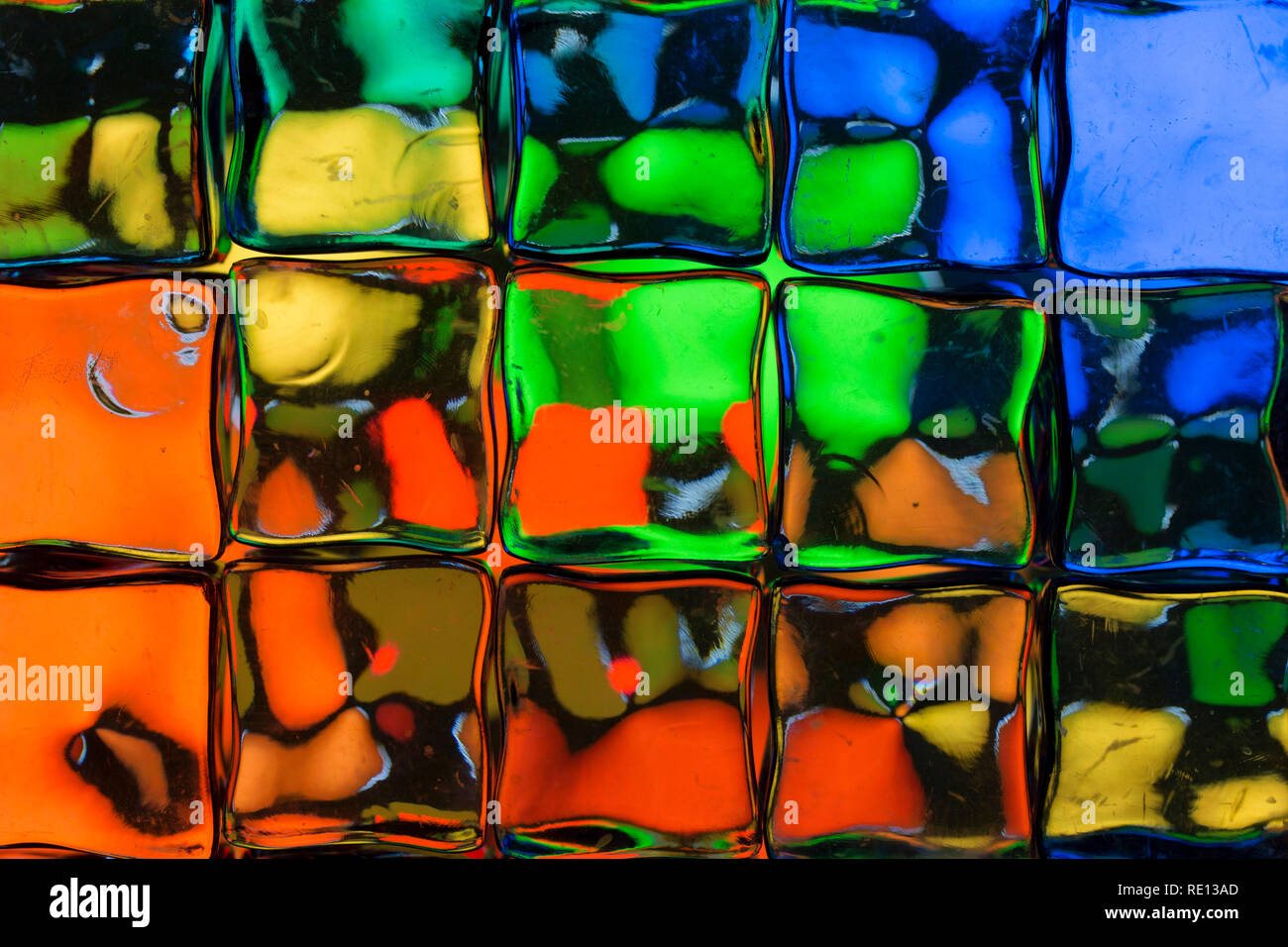 Colorful image distorted through square blocks Stock Photo - Alamy