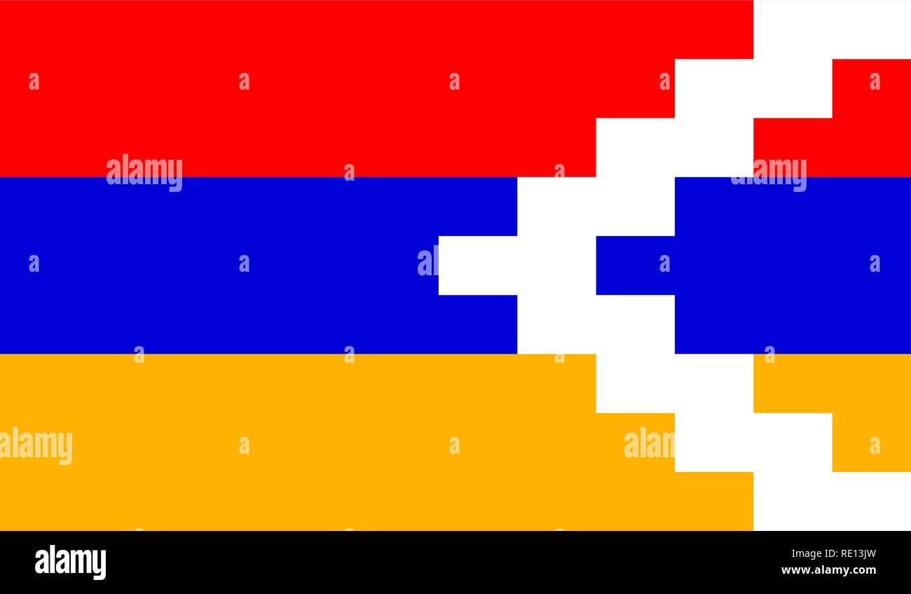 Vector Illustration of Artsakh - Nagorno-Karabak Flag Stock Vector