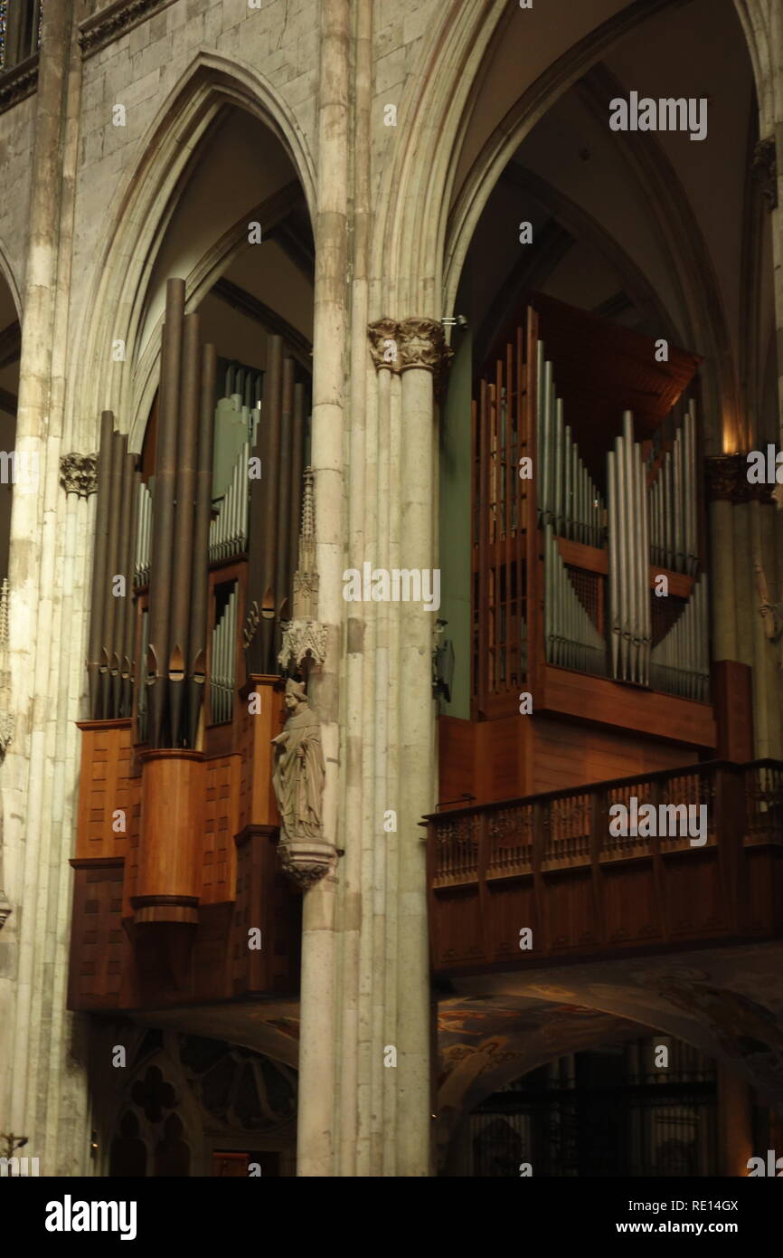 Pipe Organ inside the Cologne Cathedral Stock Photo - Alamy