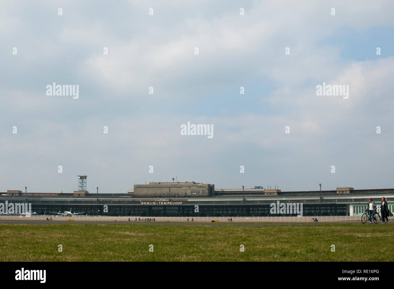 Berlin / Germany - April 2011: The former Tempelhof Airport Stock Photo