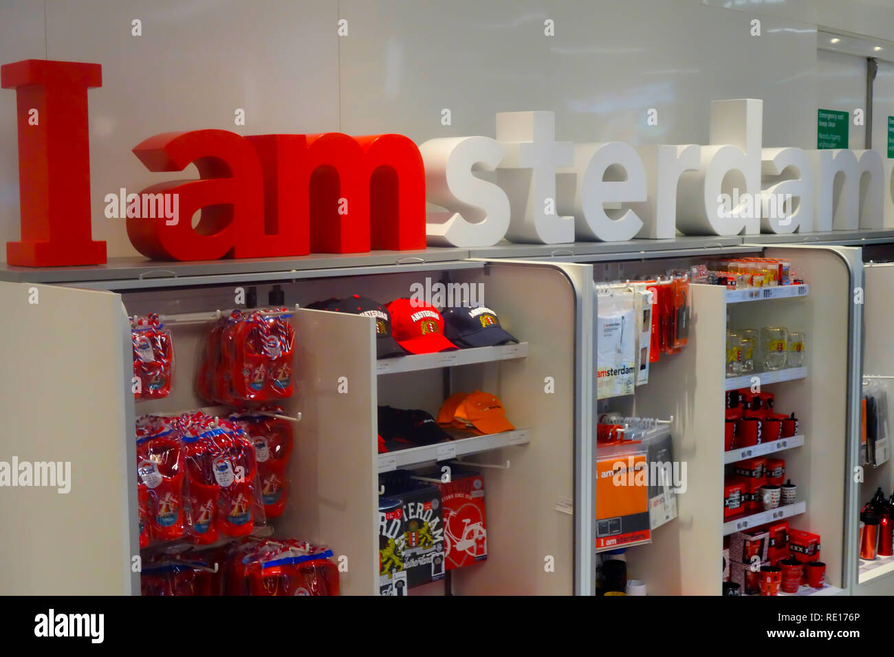 Amsterdam Souvenirs on sale at Amsterdam Schiphol Airport, Amsterdam
