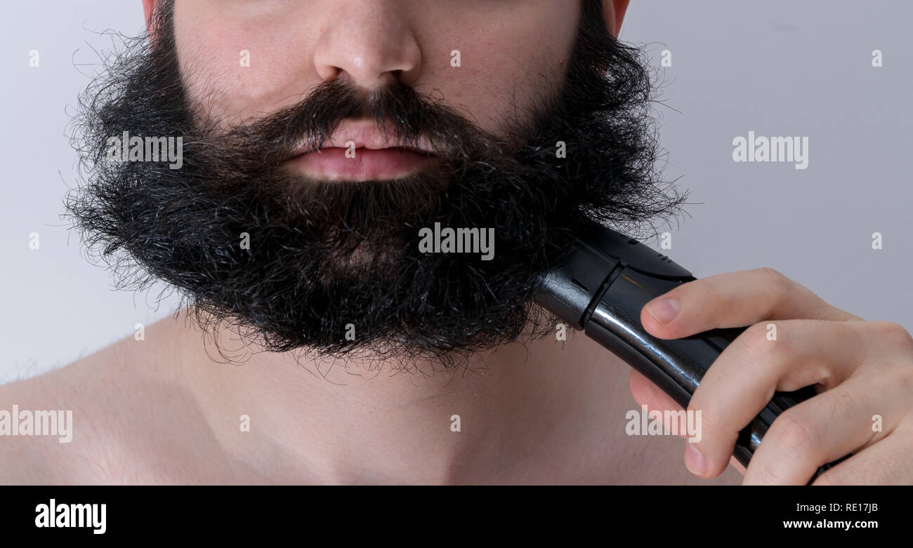 Man messy hair and beard hi-res stock photography and images - Alamy
