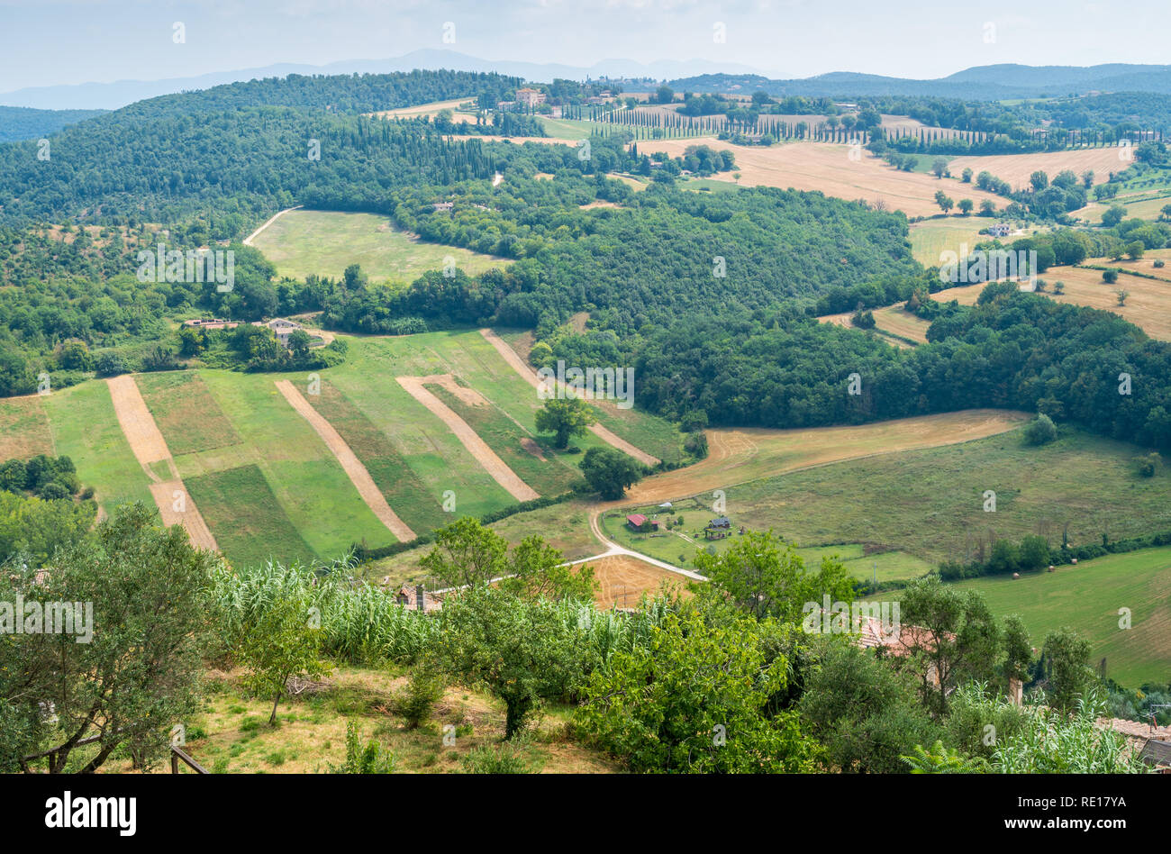 Rural landscape surrounding Amelia, town in the province of Terni, Umbria, Italy. Stock Photo