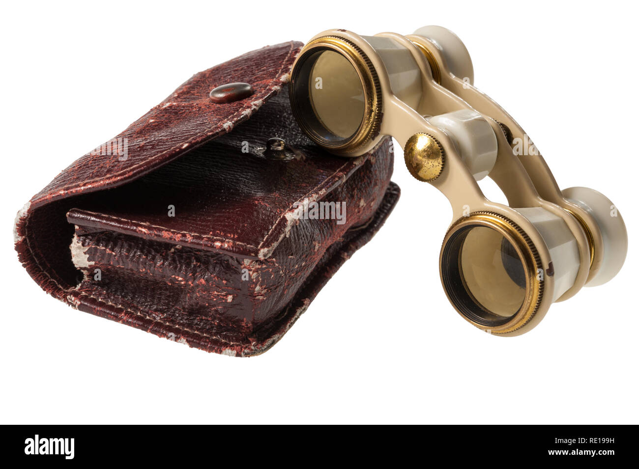 theater glasses in a case isolated on white Stock Photo Alamy
