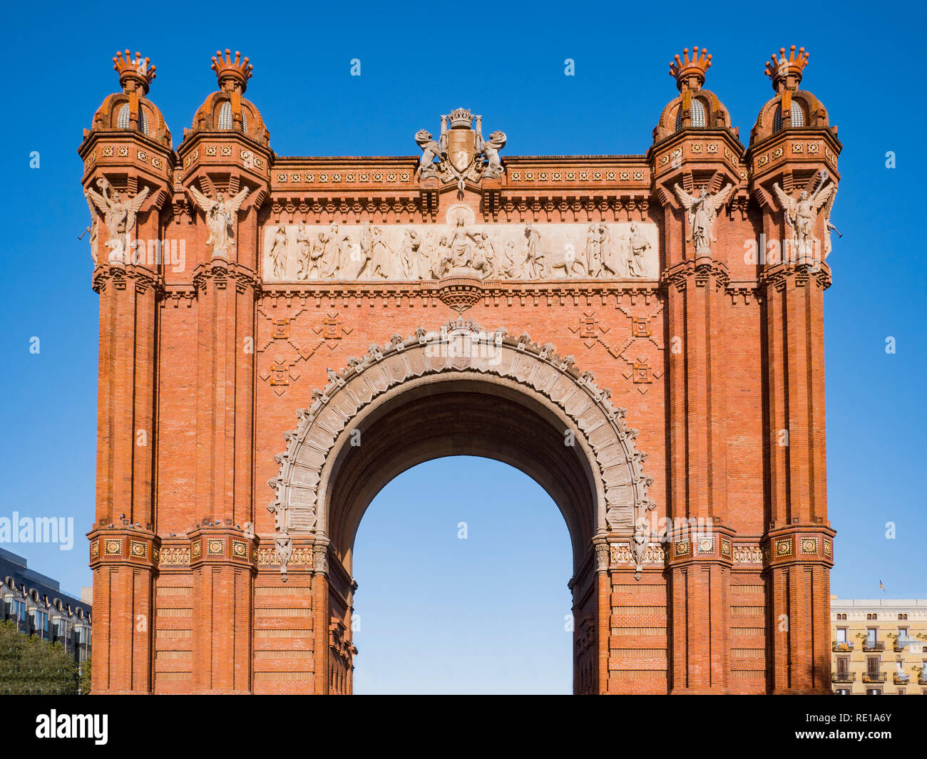 Barcelona, Spain, Nov 1, 2018: Arc de Triomf - Catalonia Spain Europe No people Stock Photo