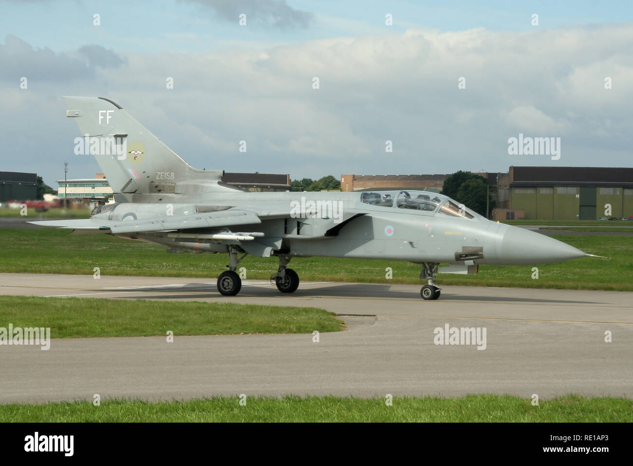 25 Squadron Tornado F-3 taxiing out at RAF Waddington for a joint Indian/RAF exercise. Stock Photo
