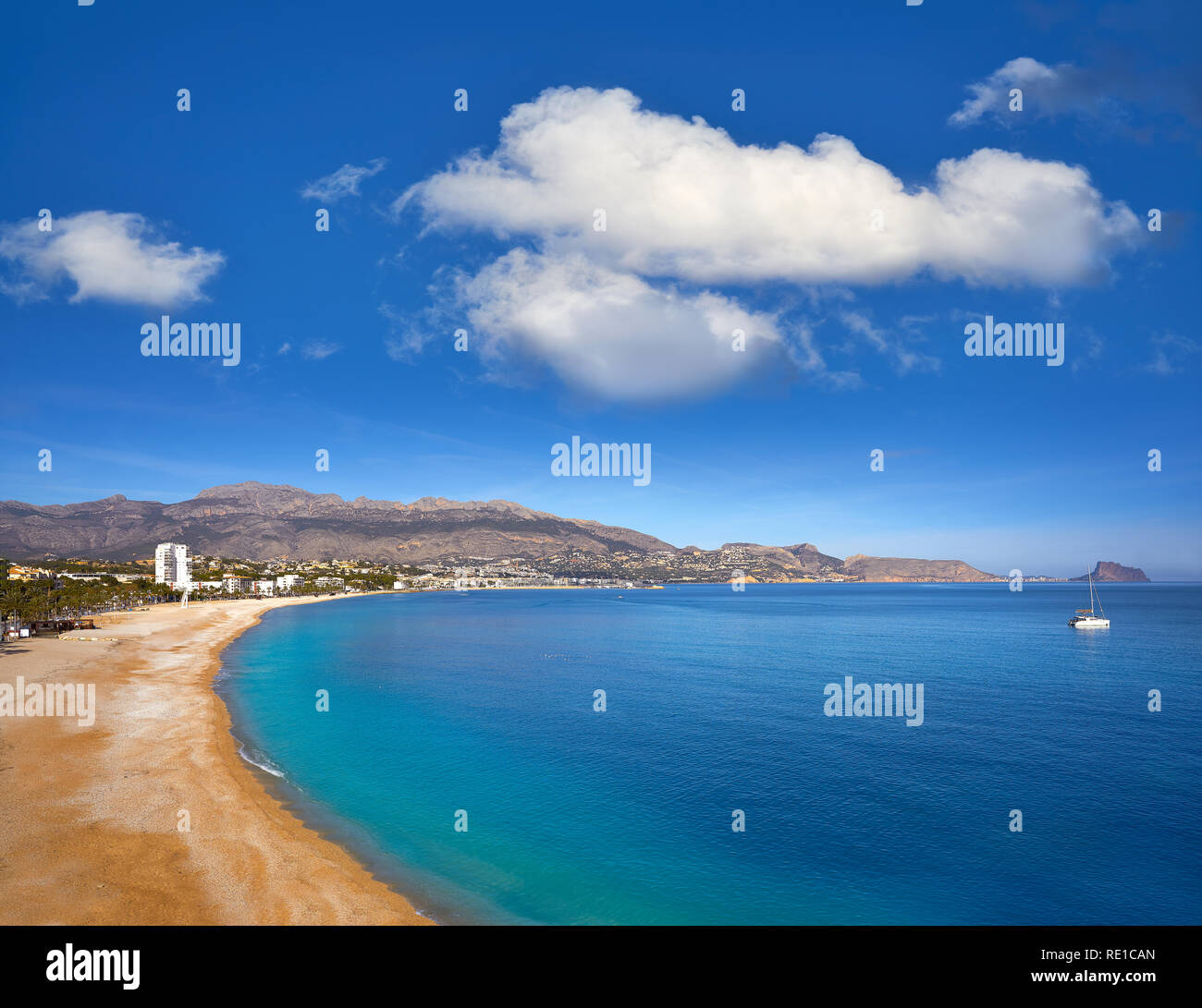 Albir beach in Alfas del Pi of Alicante Spain at Costa Blanca Stock