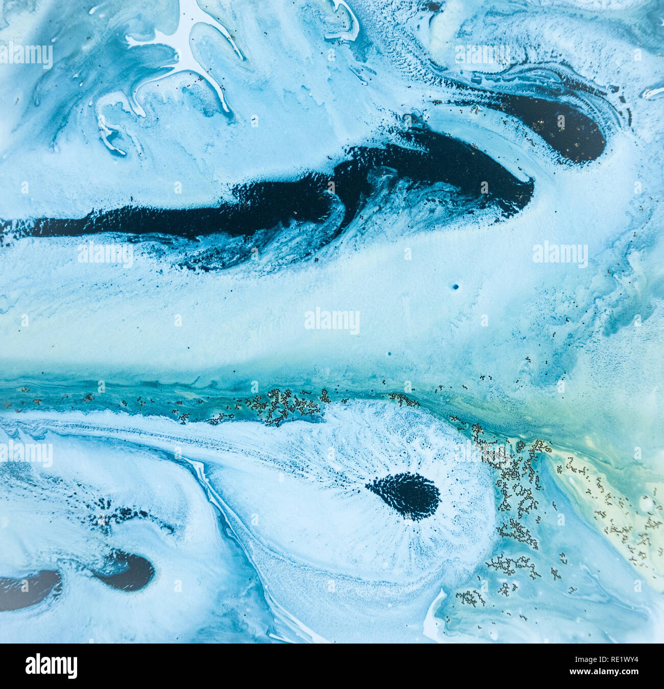 Abstract colorful background. Drawing with acrylic paints on water