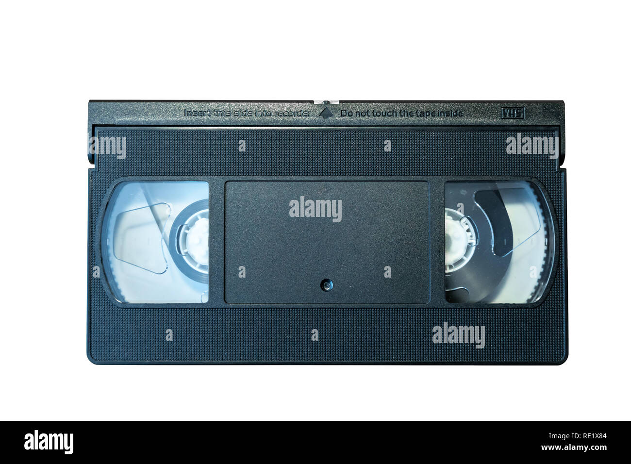 VHS Cassette on a white background. Recording tape Stock Photo Alamy