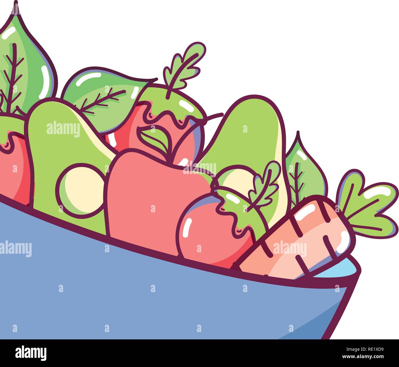 Vegetables and fruits Stock Vector Image & Art - Alamy