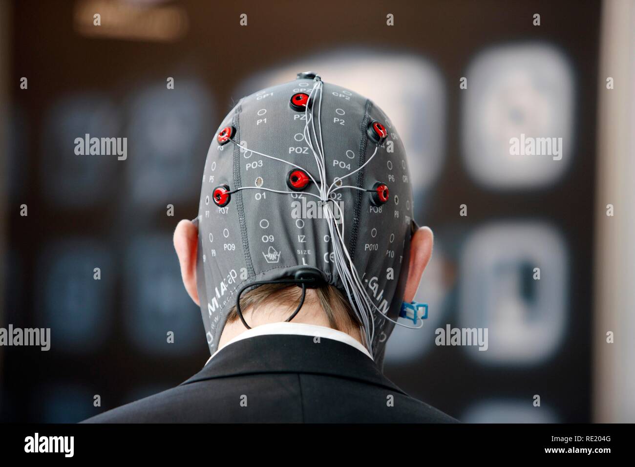 Control of machines and computers through brain activity, electrodes on